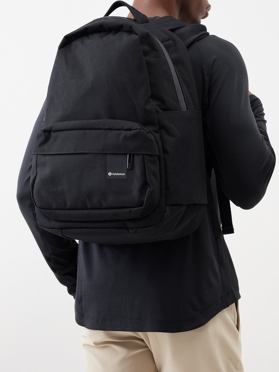 Black Command The Day recycled-fibre canvas backpack | Lululemon ...