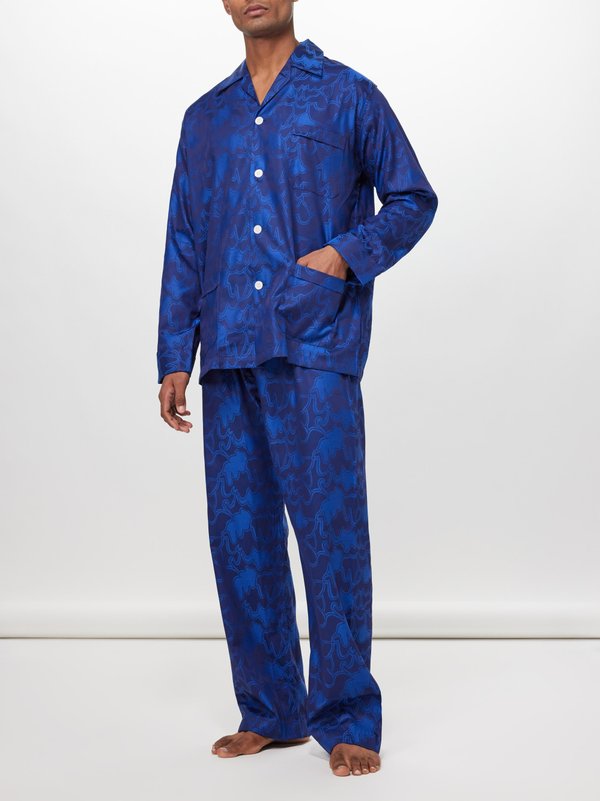 Derek Rose Paris printed cotton pyjamas