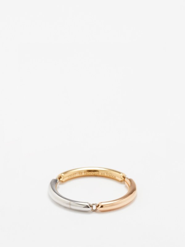 Le Gramme 4g segmented 18kt gold ring