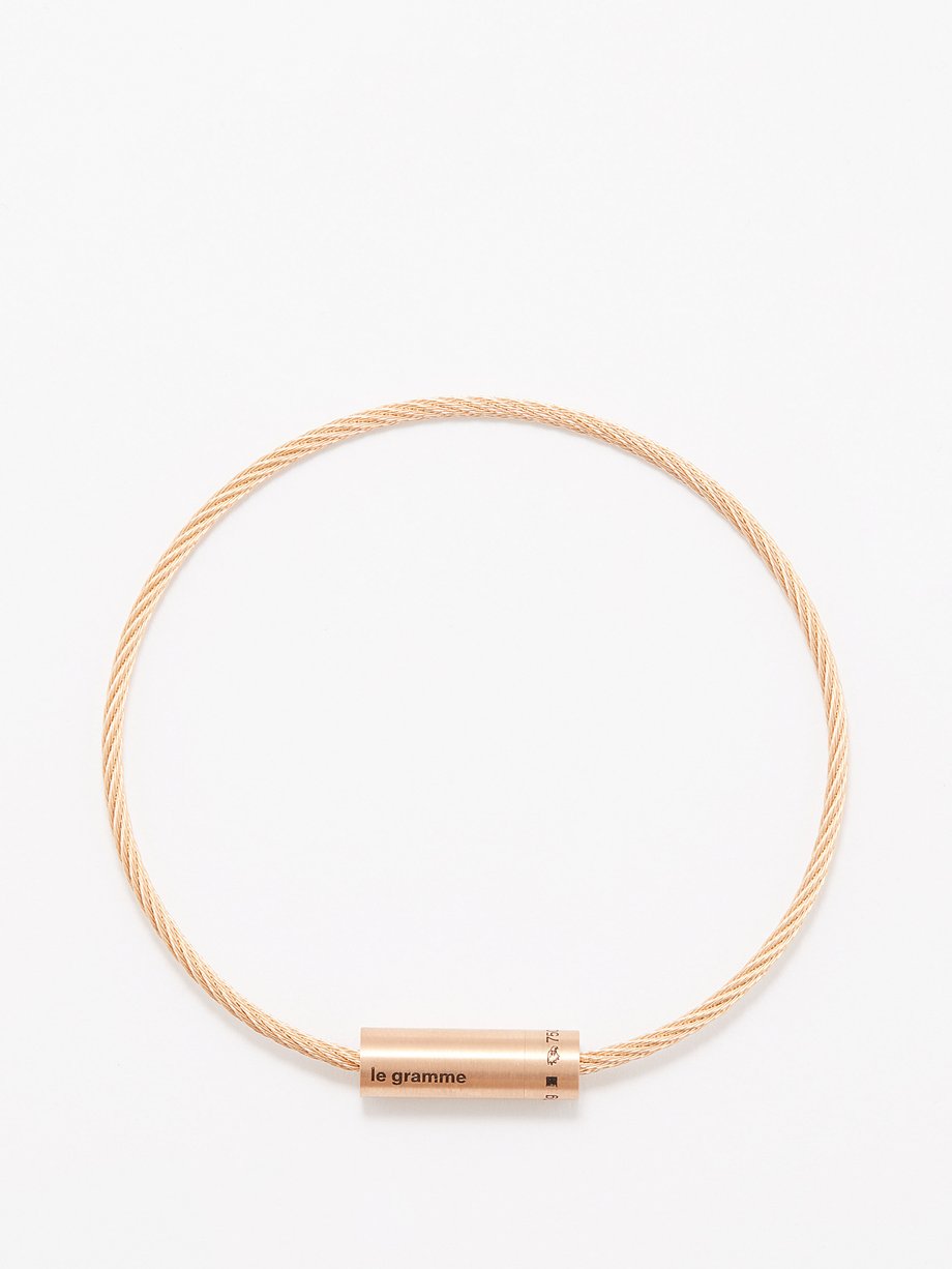 Le Gramme Bracelet câble en or rose 18 carats brossé 11 g