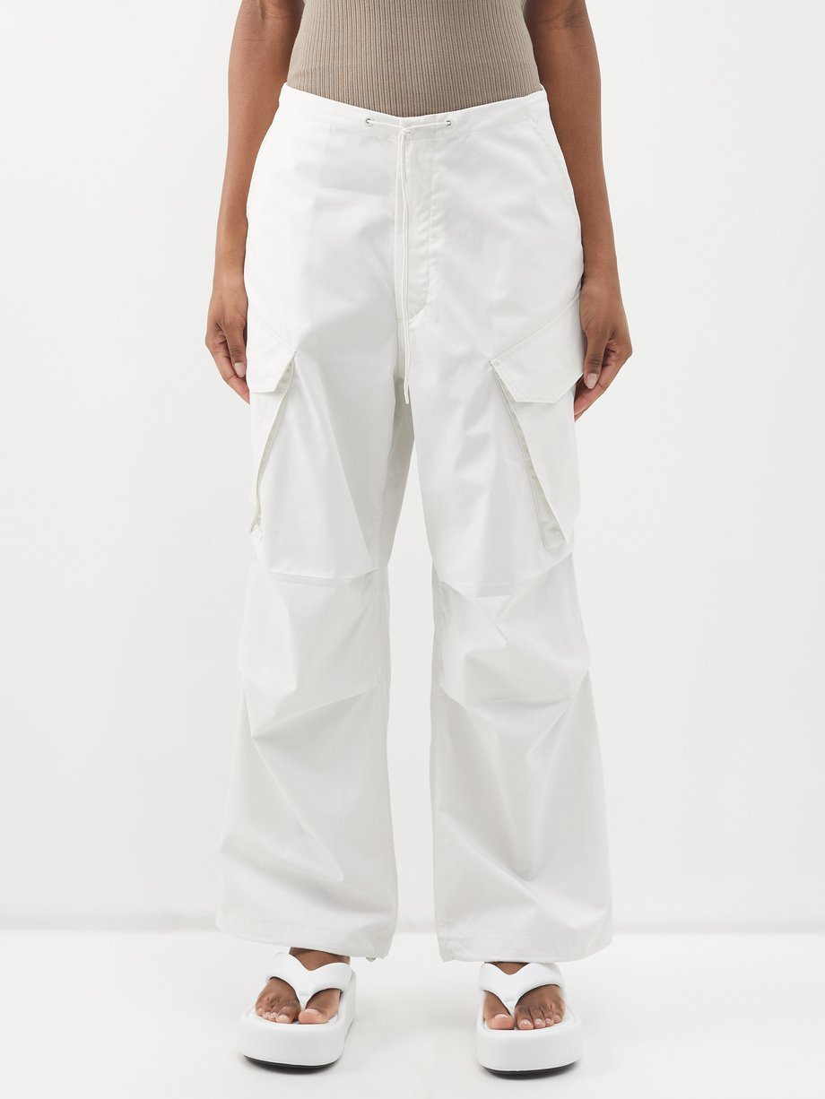 White Ginerva cotton cargo trousers | Agolde | MATCHES UK