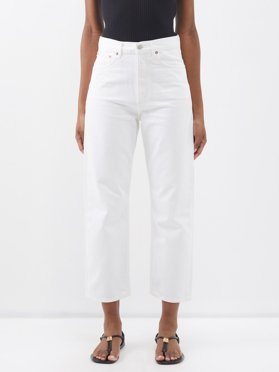 White 90’s Crop organic-cotton straight-leg jeans | Agolde ...