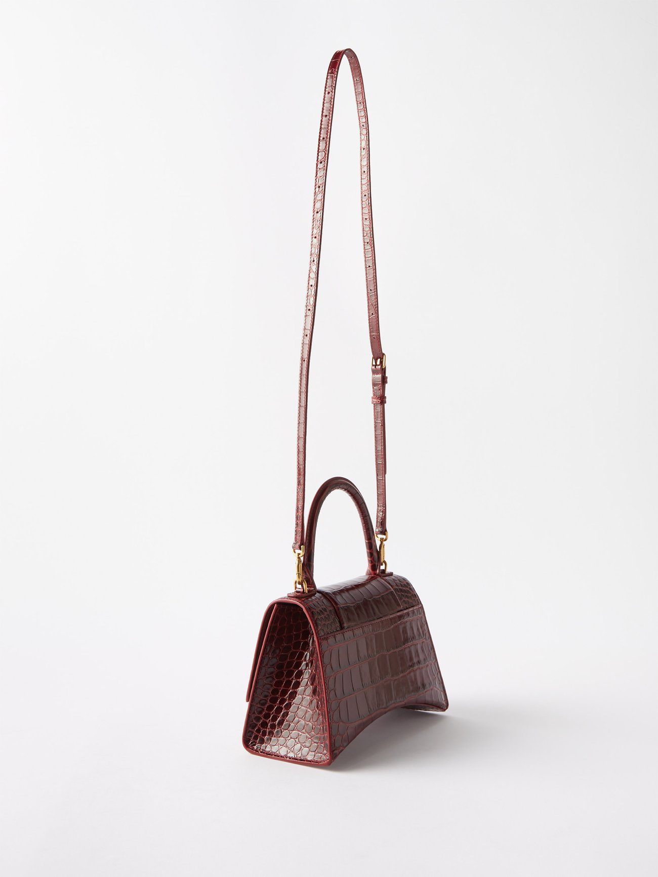 Luxury bag - Hourglass Graphity red bag in crocodile-effect leather