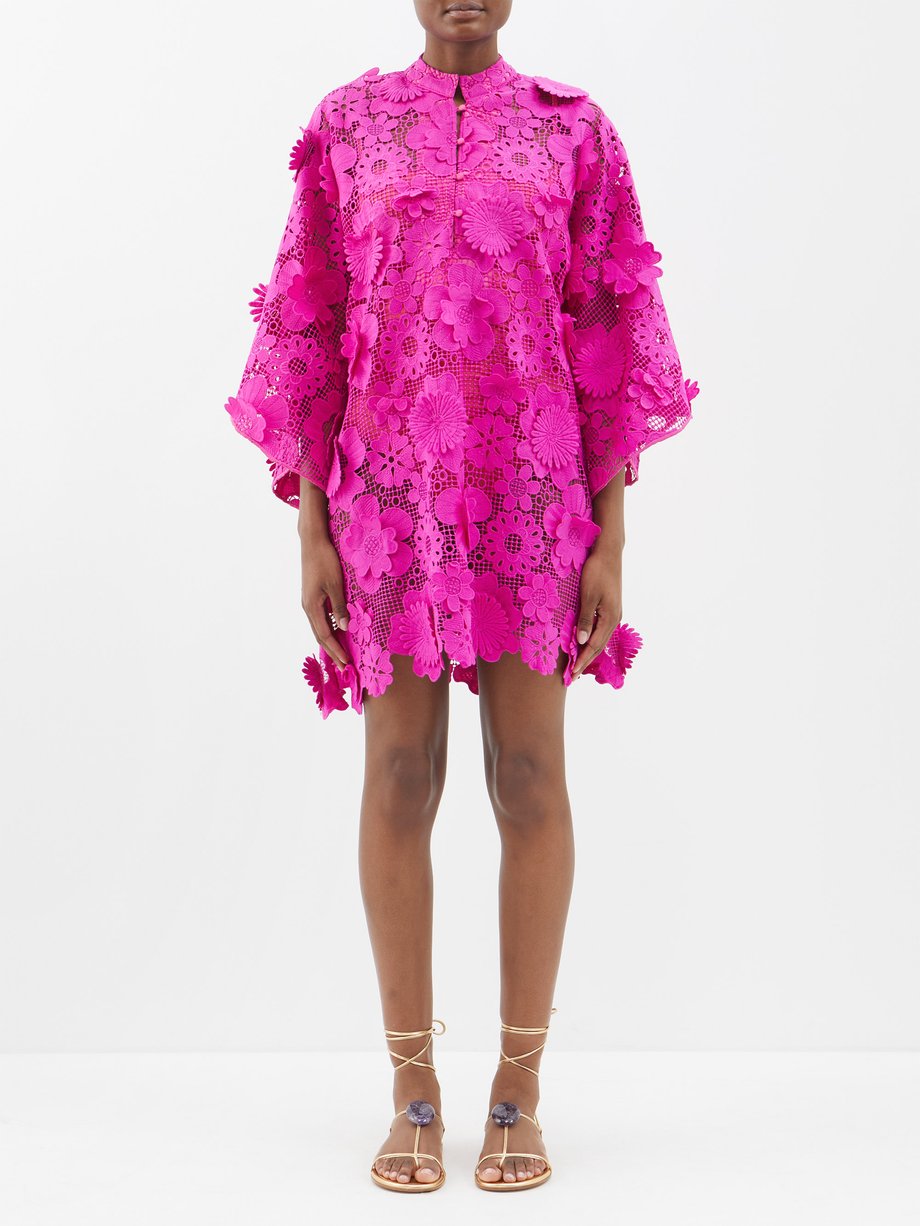 Pink Floral-lace kaftan | La Vie Style House | MATCHESFASHION US