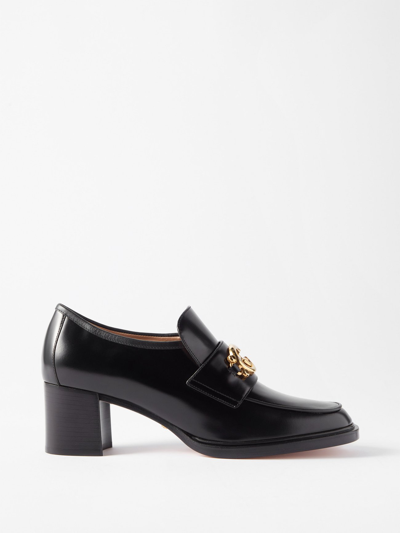 heeled gucci loafers