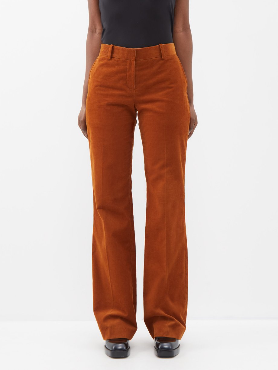 Orange 1976 corduroy kick-flare trousers | Bella Freud | MATCHESFASHION UK