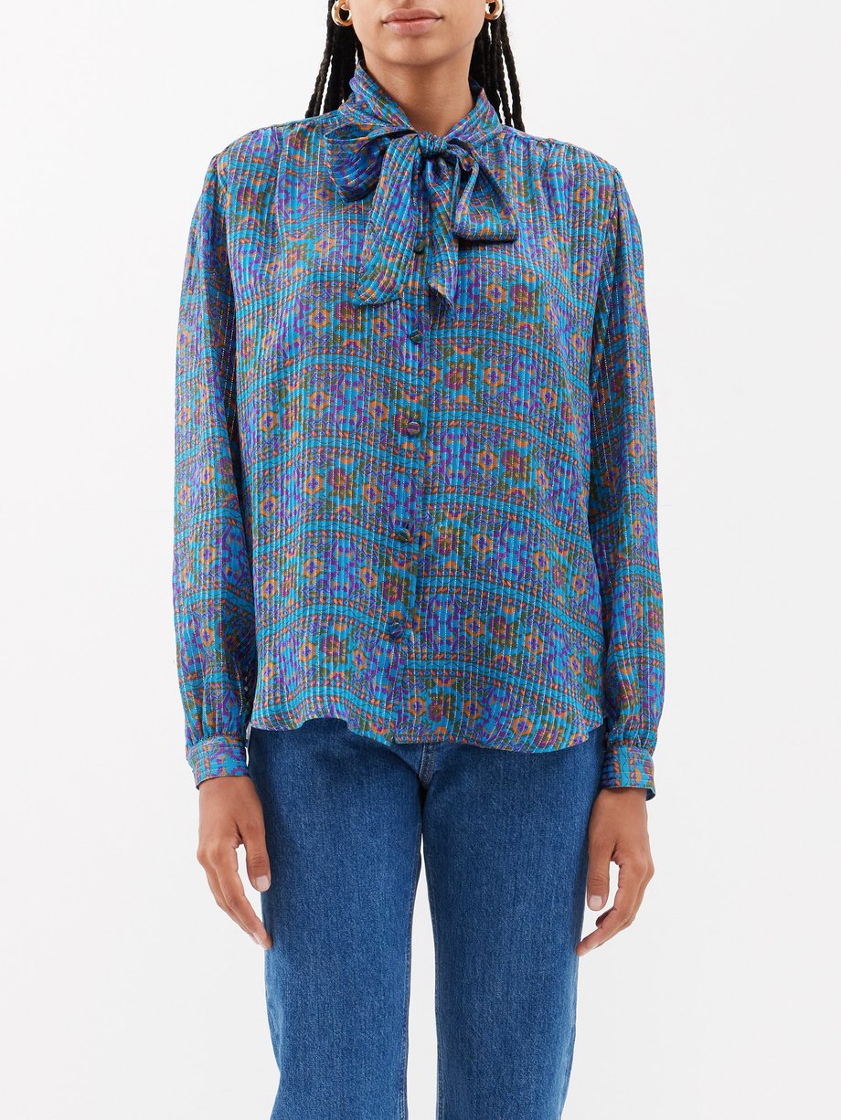 Blazé Milano X Cabana Missouri floral-print silk-blend blouse
