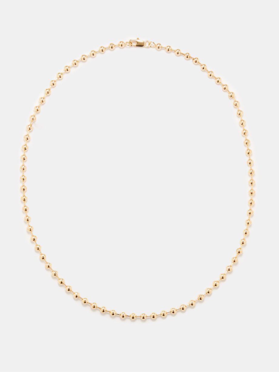 Laura Lombardi Ball-chain 14kt gold-plated necklace