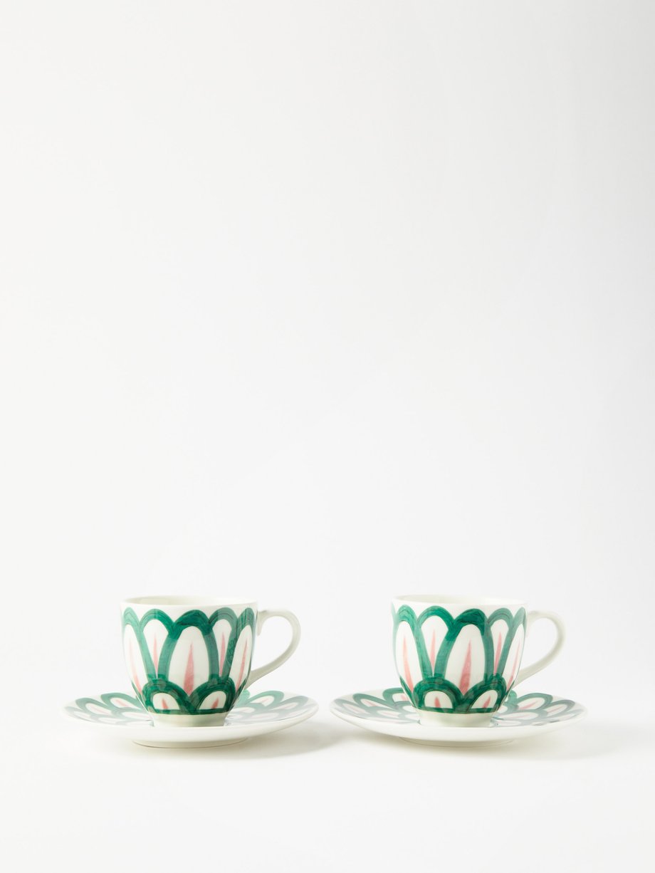 THEMIS Z Set of two Anthos porcelain tea cups