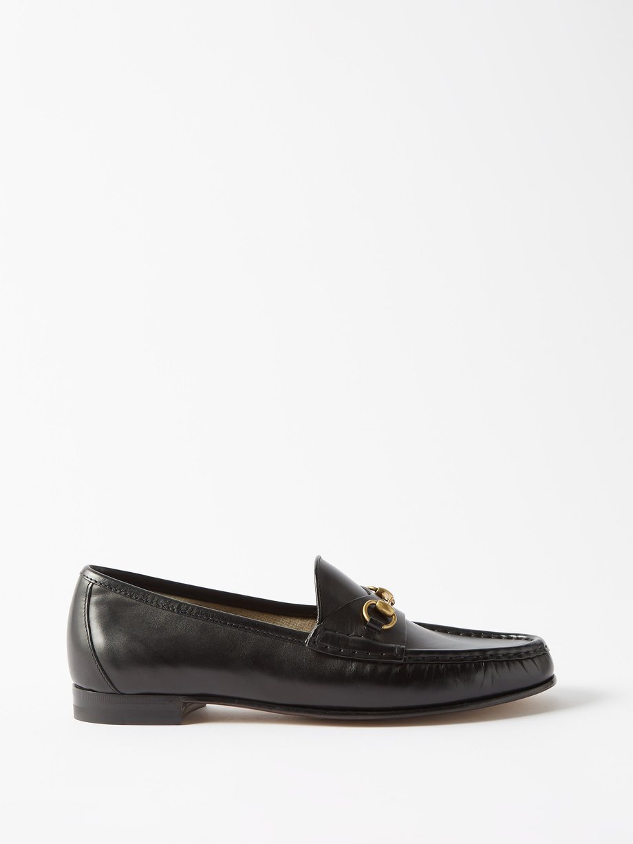 Black Horsebit 1953 leather loafers | Gucci | MATCHES UK