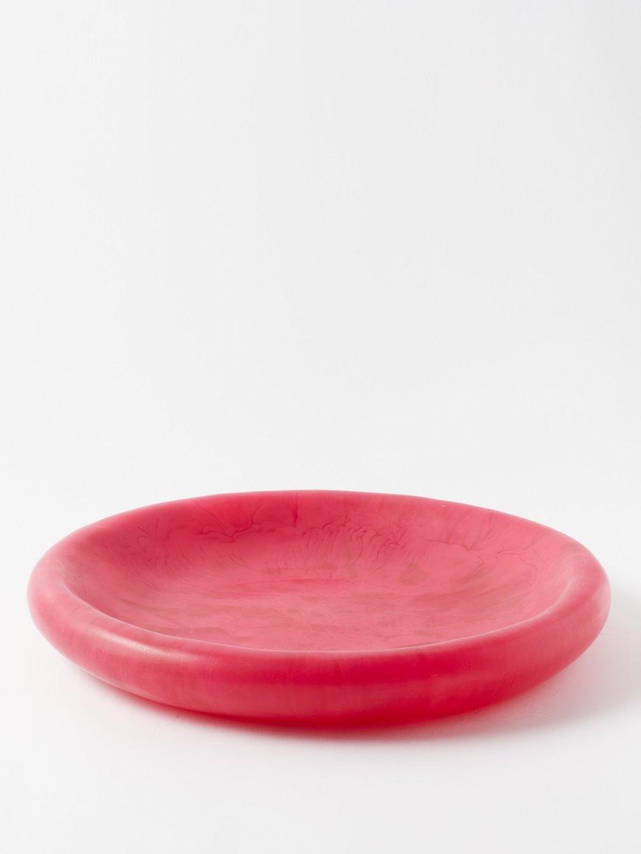 Dinosaur Designs Large marbled-resin serving bowl
