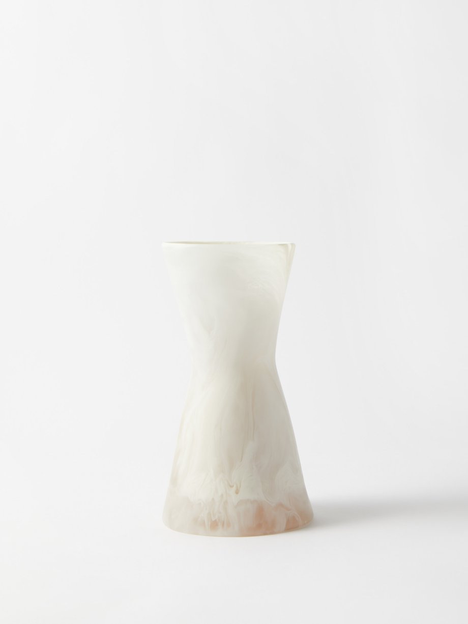Dinosaur Designs Tall Bow marbled-resin vase