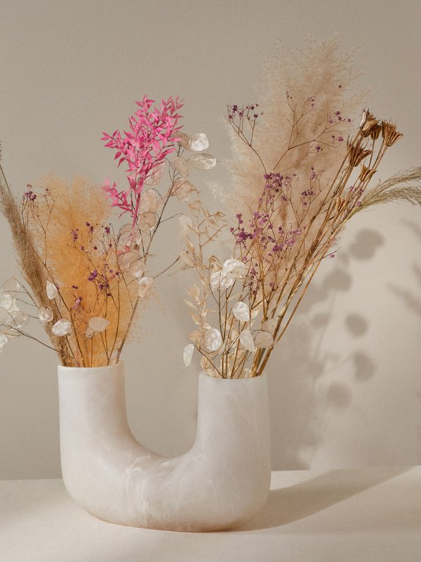 Dinosaur Designs Wildflower large marbled-resin vase