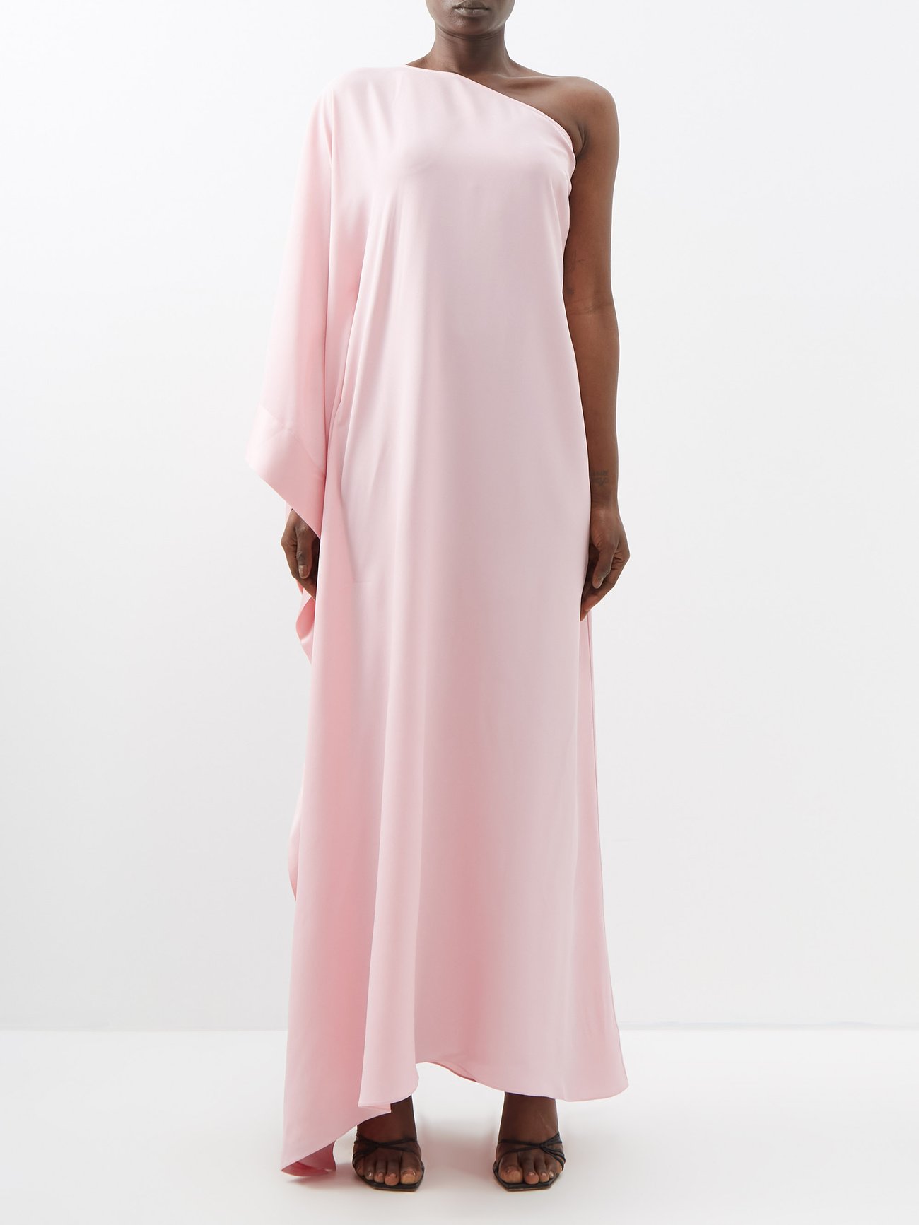 Pink Betsy one-shoulder crepe maxi dress | Taller Marmo | MATCHES UK