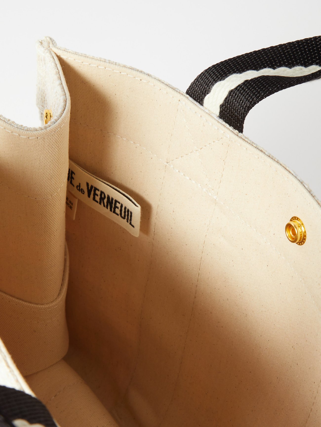 RUE DE VERNEUIL Francoise Shoulder Bag in Grey Tweed - ShopStyle