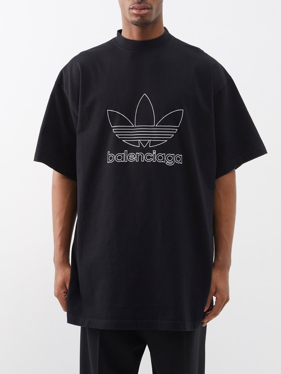 X adidas logo-print oversized cotton T-shirt