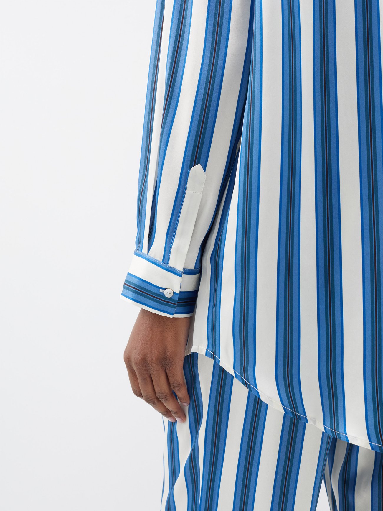 Striped Silk Pyjama Shirt in … curated on LTK
