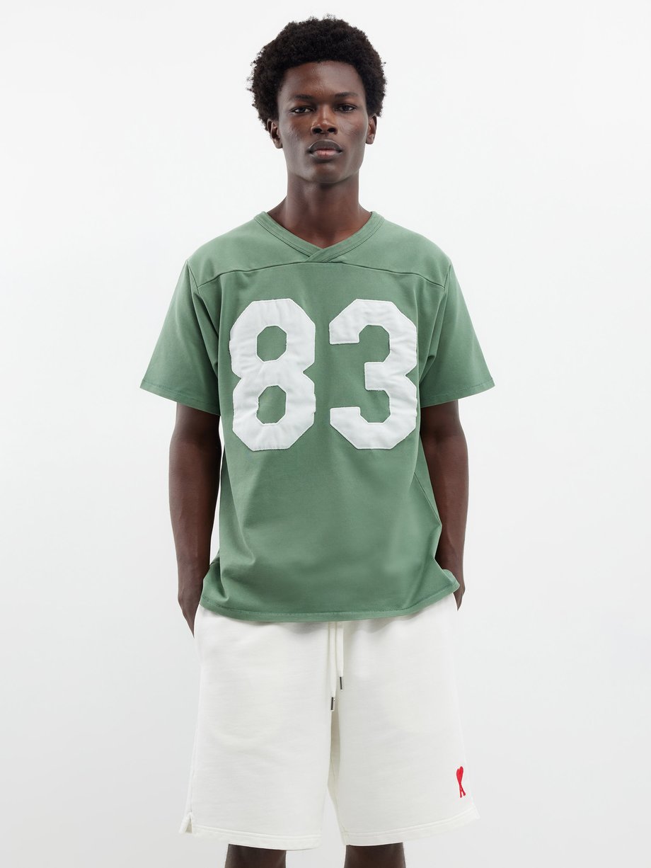 Green Football-patch cotton-jersey T-shirt | ERL | MATCHESFASHION UK