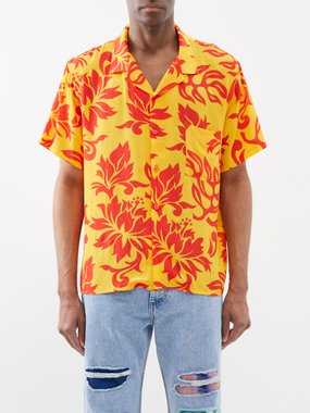 ERL Floral-print poplin shirt