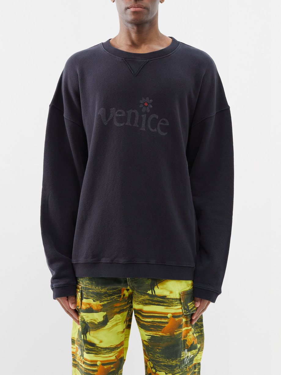 Black Venice-print cotton-jersey sweatshirt | ERL | MATCHESFASHION US