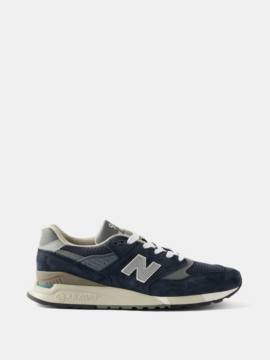 Navy Made in USA 998 suede trainers | New Balance | MATCHES UK