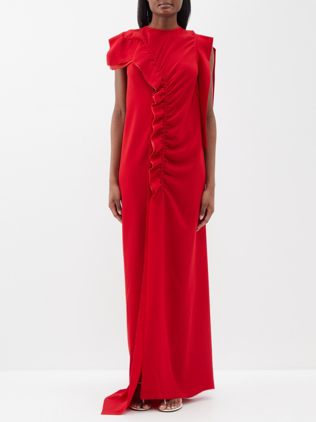 Red Shikaku customisable crepe dress | Ashlyn | MATCHES UK