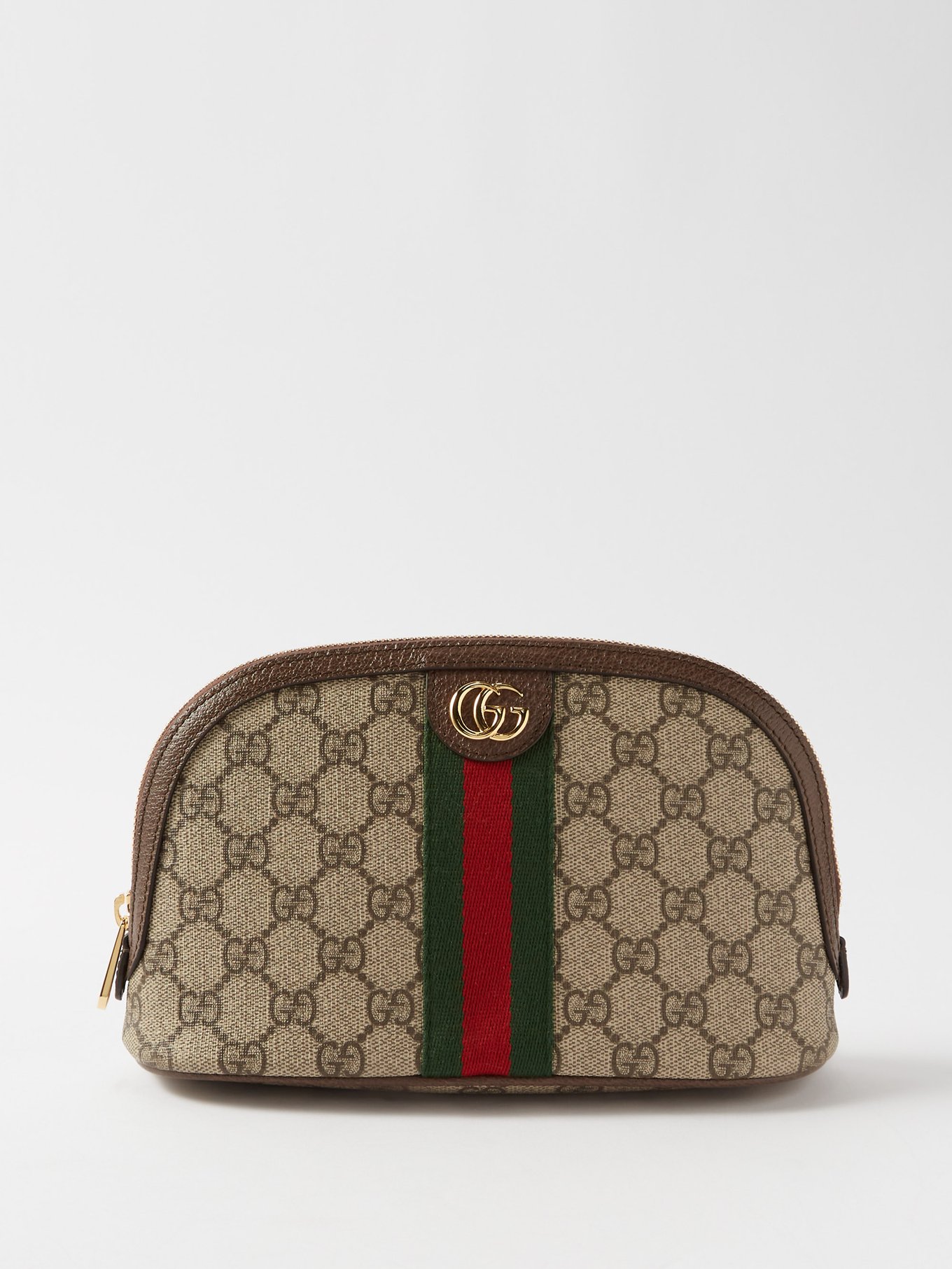 Gucci Ophidia Cosmetic Pouch GG Coated Canvas Small Brown