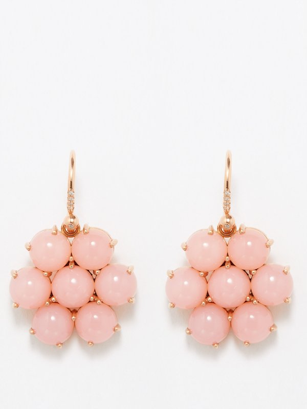 Irene Neuwirth Floret opal & 18kt rose-gold earrings