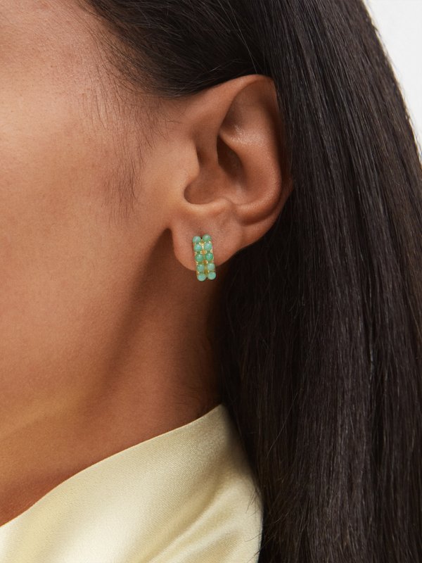 Irene Neuwirth Chrysoprase & 18kt gold earrings
