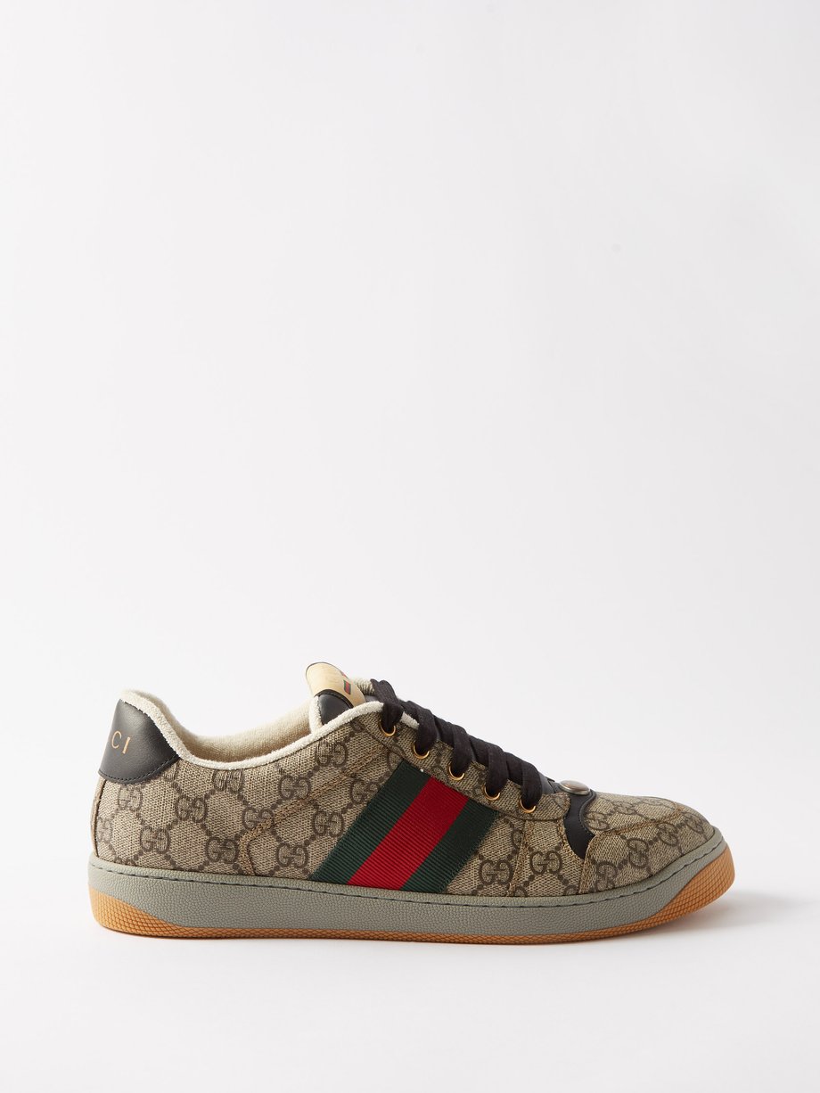 stoel Justitie span Beige Screener GG Supreme canvas trainers | Gucci | MATCHESFASHION US