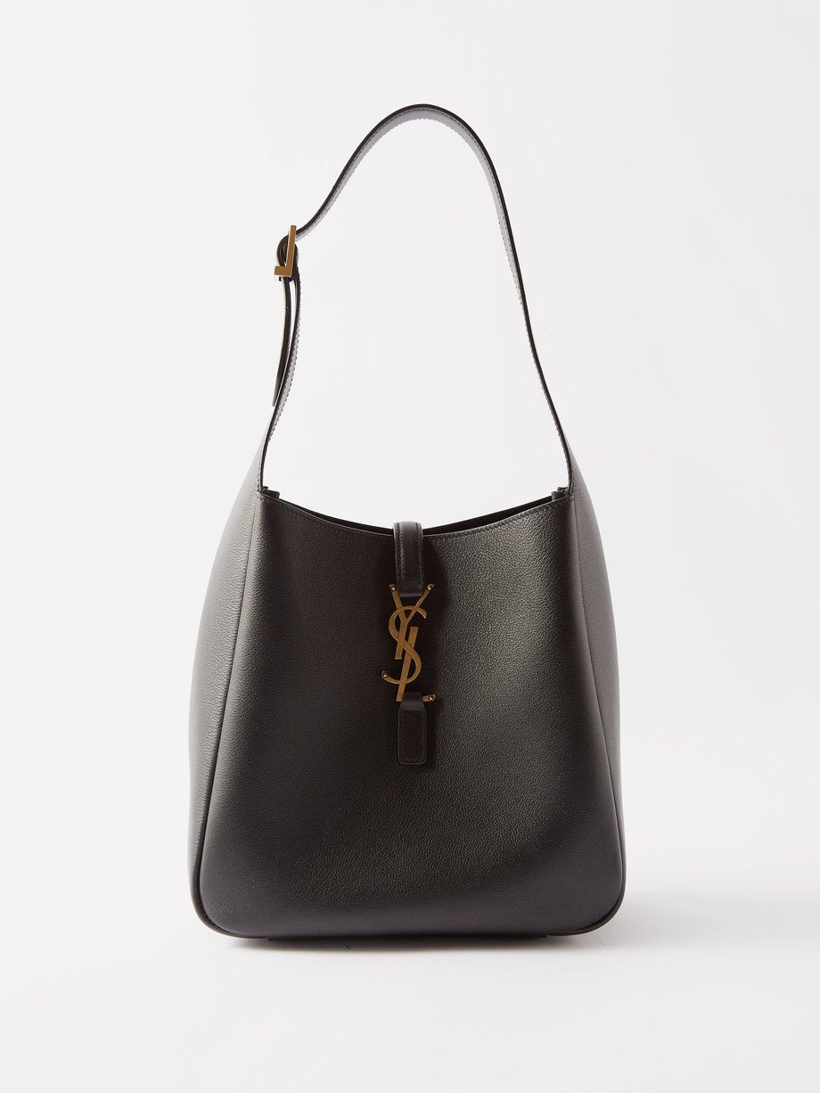 Black Le 5 à 7 small leather shoulder bag, Saint Laurent