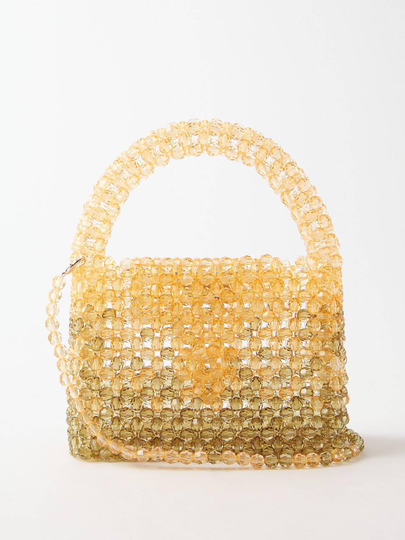 gold beaded handbag