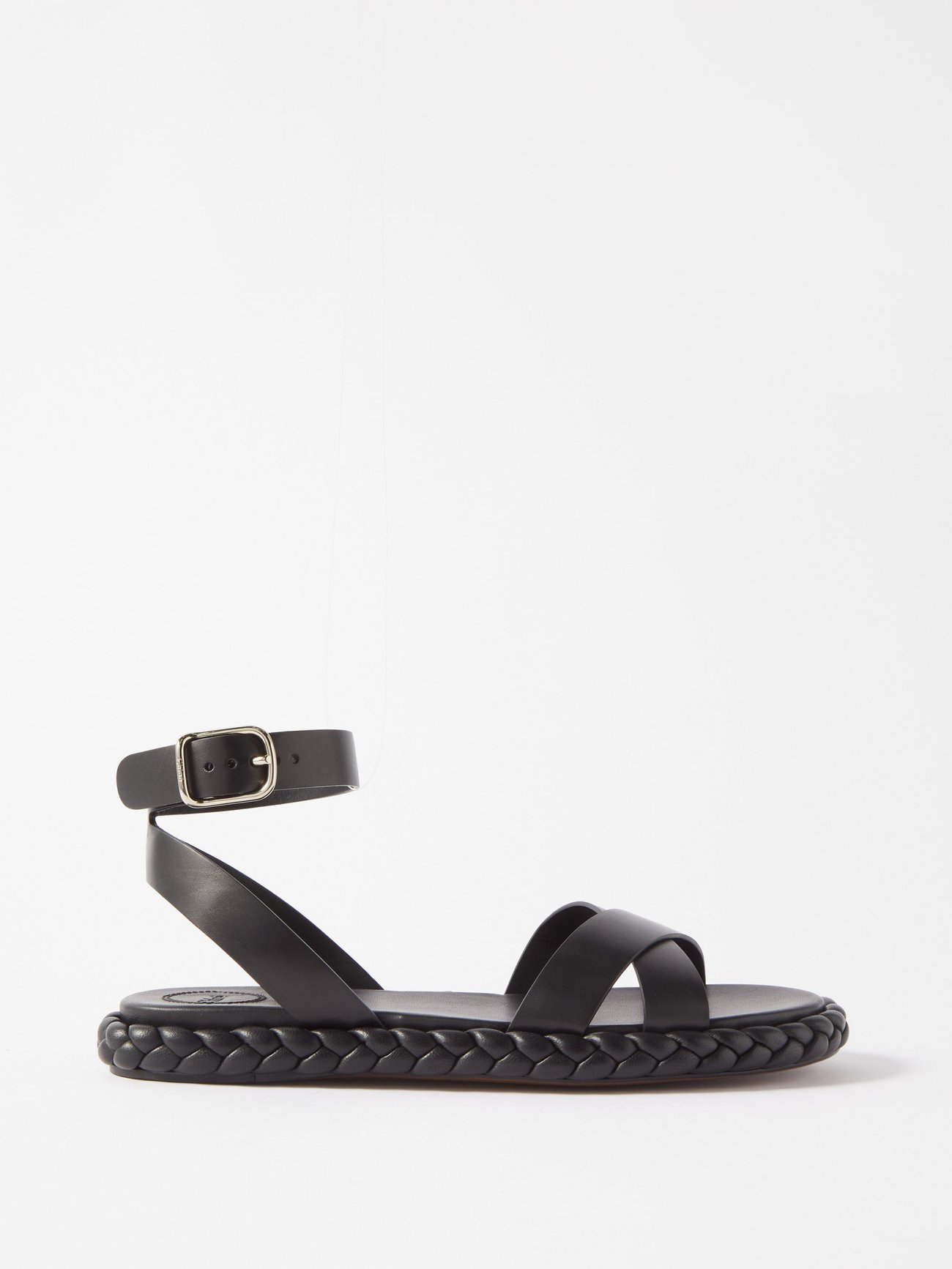 Black Pip leather sandals | Chloé | MATCHES UK