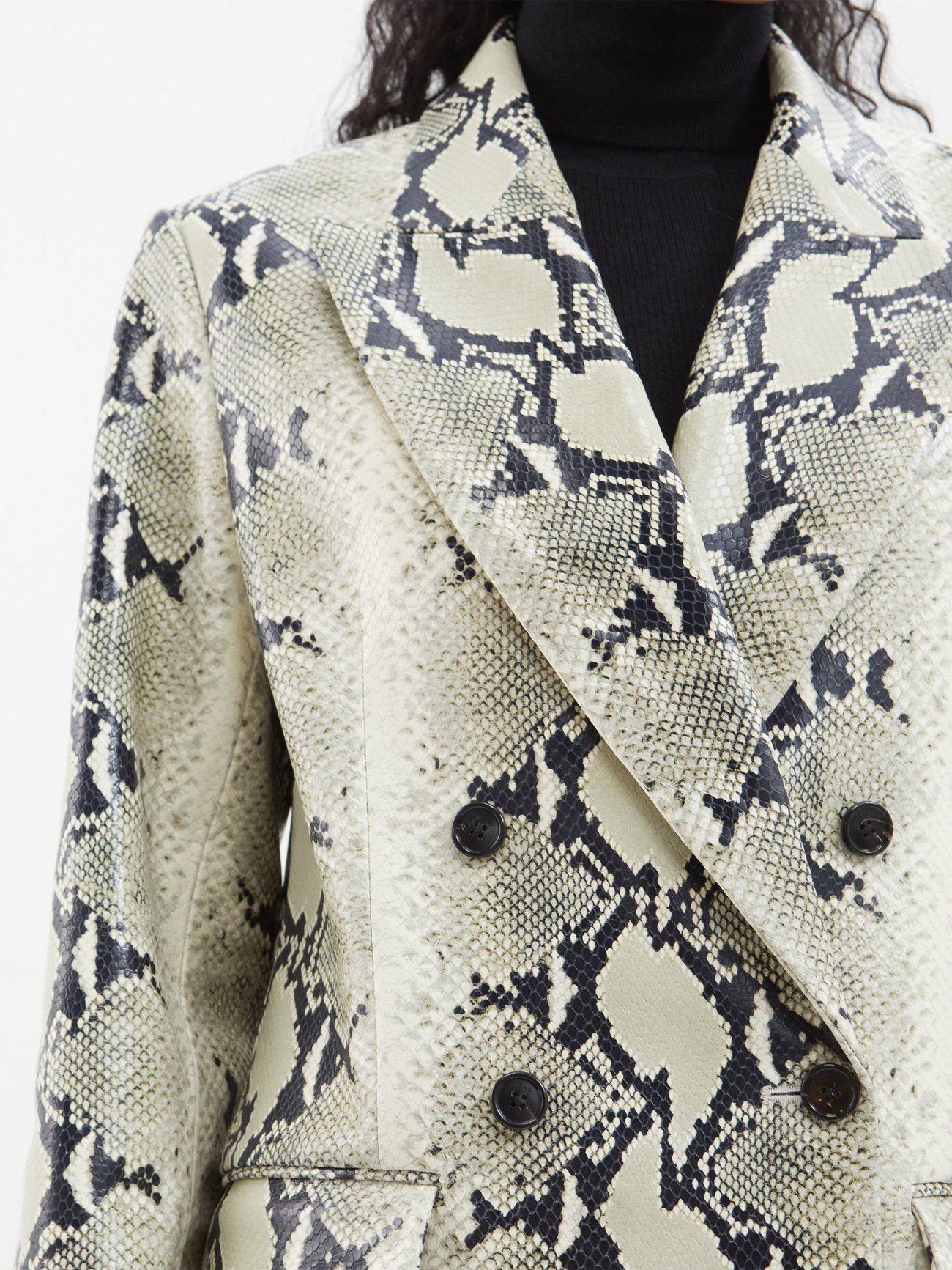 KHAITE Hector snakeskin-print Biker Jacket - Farfetch