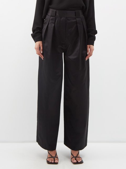 THE FRANKIE SHOP Sydney leather wide-leg pants