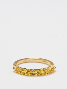 Melissa Kaye Lenox sapphire & 18kt gold ring