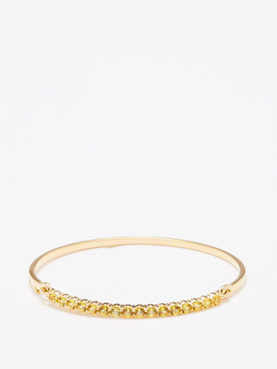 Gold Lenox sapphire & 18kt gold bracelet | Melissa Kaye | MATCHES UK