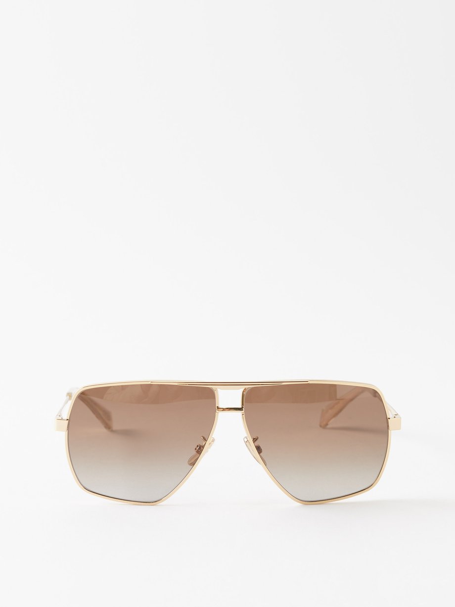 Gold aviator metal sunglasses | Celine Eyewear | US