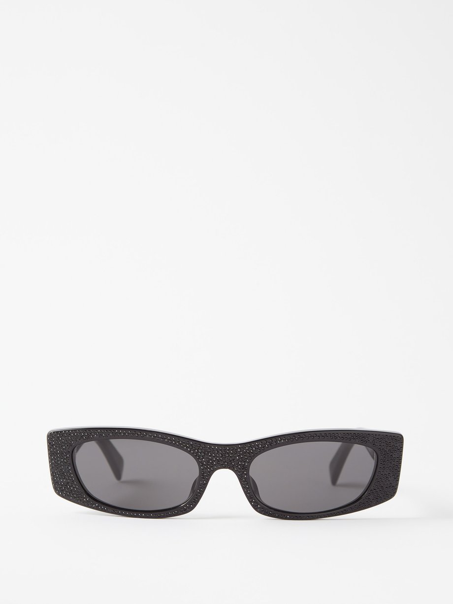 Black Crystal-embellished sunglasses | Celine Eyewear | MATCHESFASHION AU