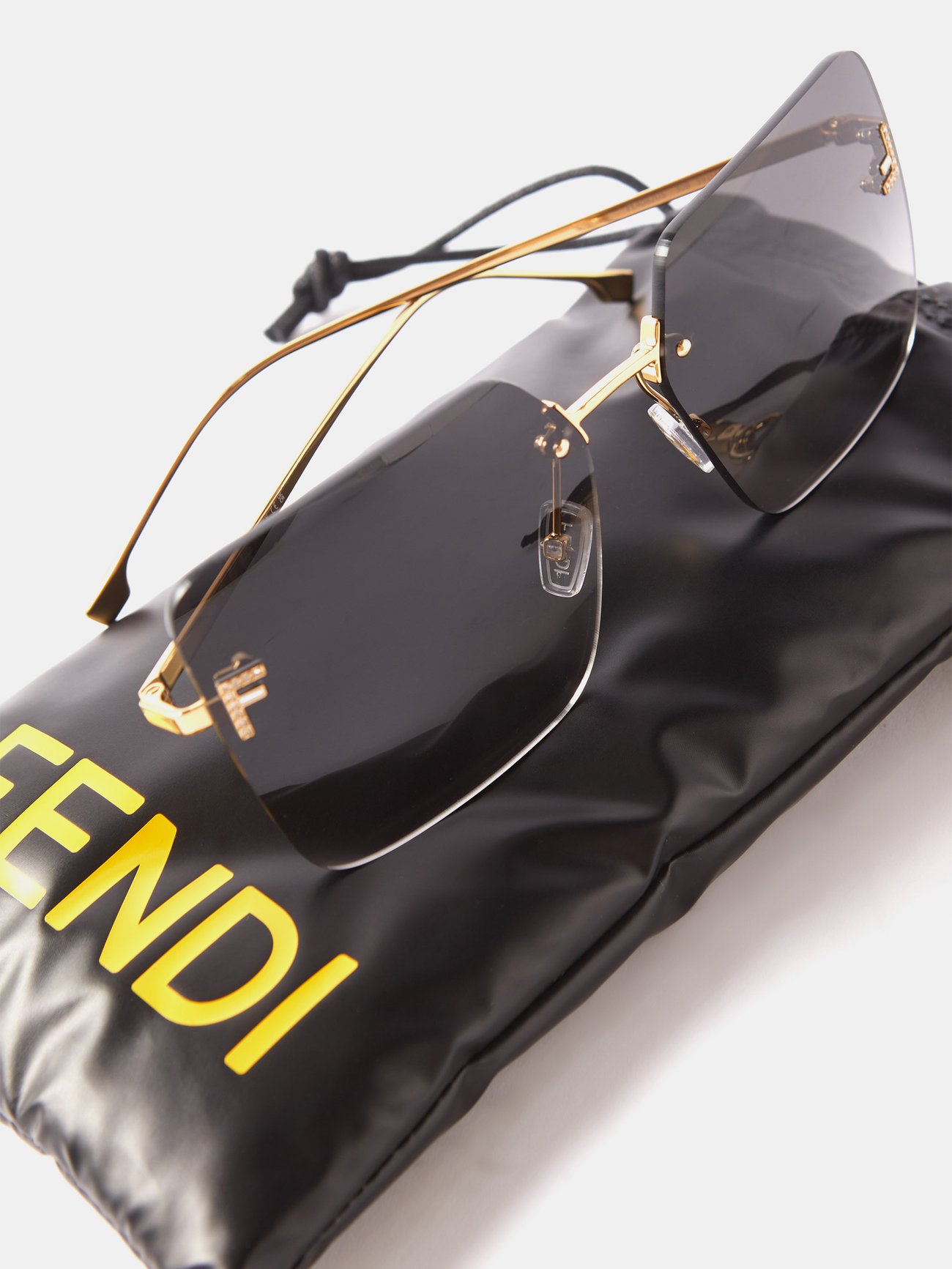 Fendi Fendi First Oversized Rimless Butterfly Sunglasses