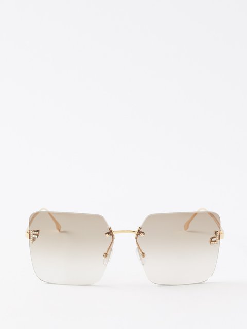 Gucci GG1279S Rimless Square Sunglasses in Red – Designer Daydream