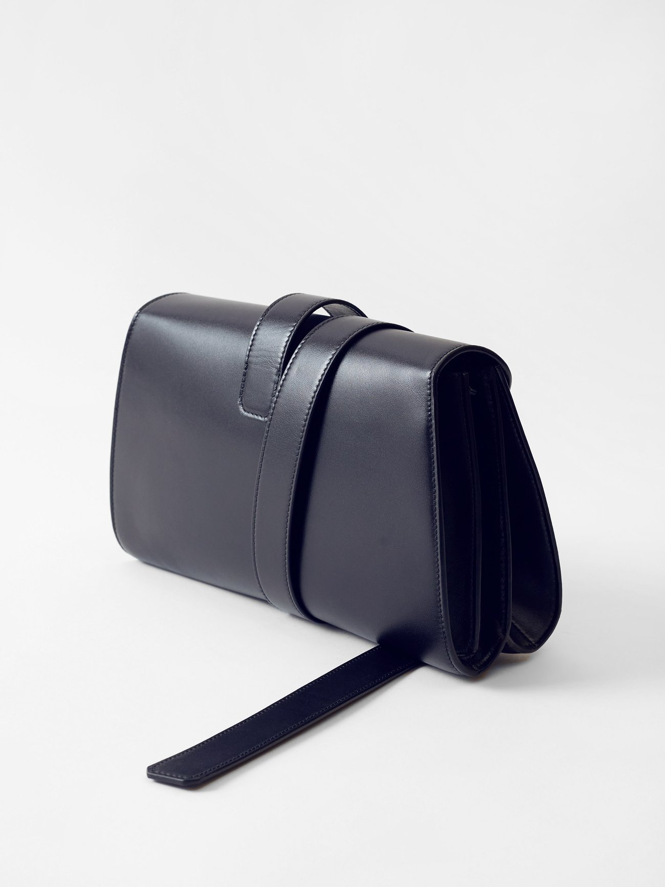 The Row Isla Flap Clutch Bag in Leather