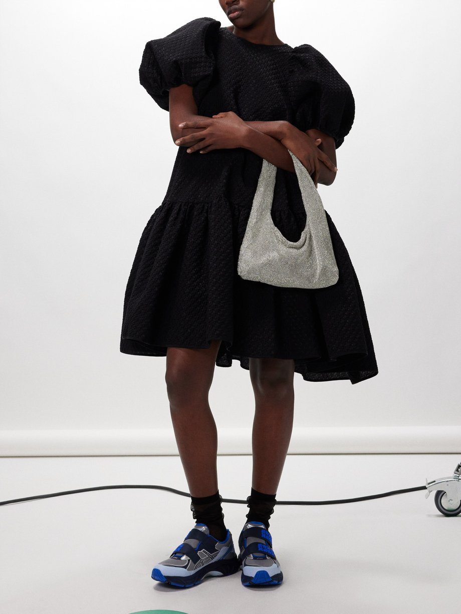 Black Alexa blossom-matelassé mini dress | Cecilie Bahnsen | MATCHES UK