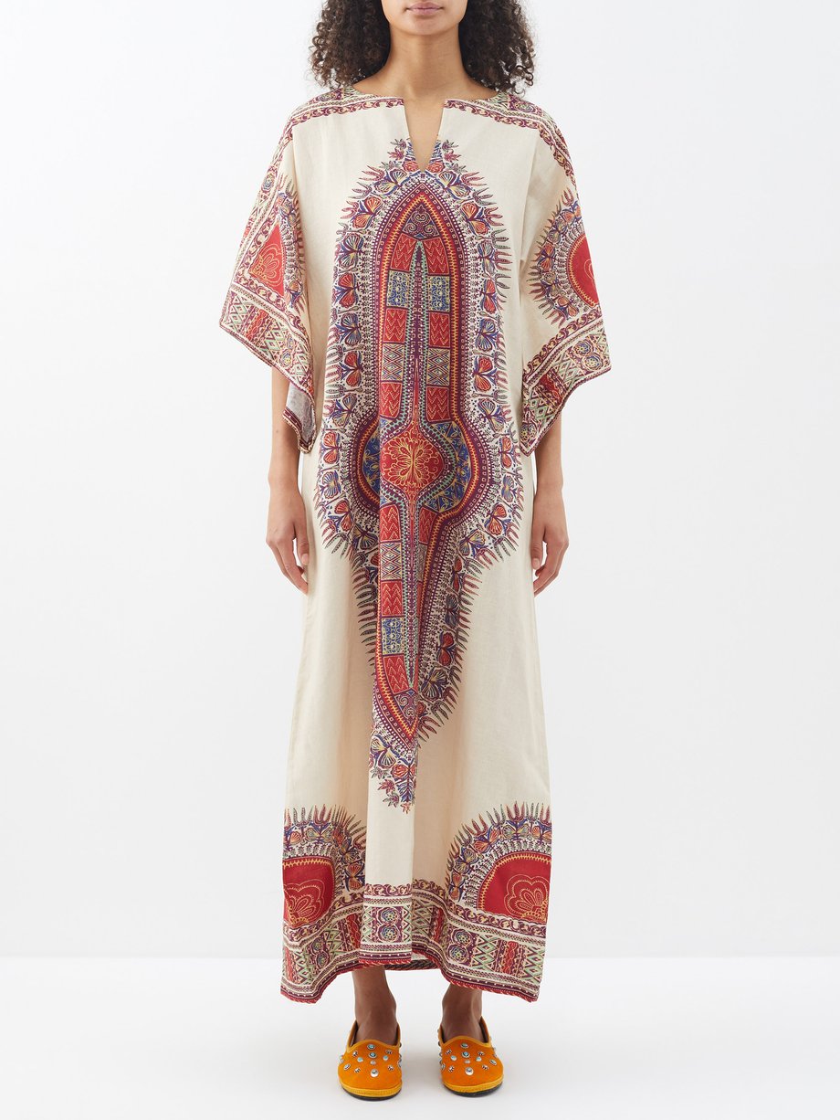 White Amira paisley-print cotton maxi dress | Fortela | MATCHES UK
