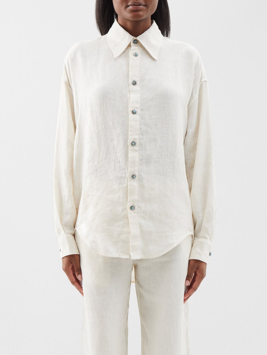 White Amy linen shirt | Fortela | MATCHESFASHION UK
