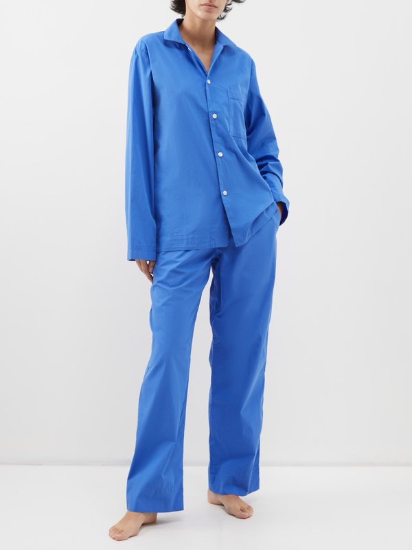 Tekla Organic-cotton poplin pyjama shirt