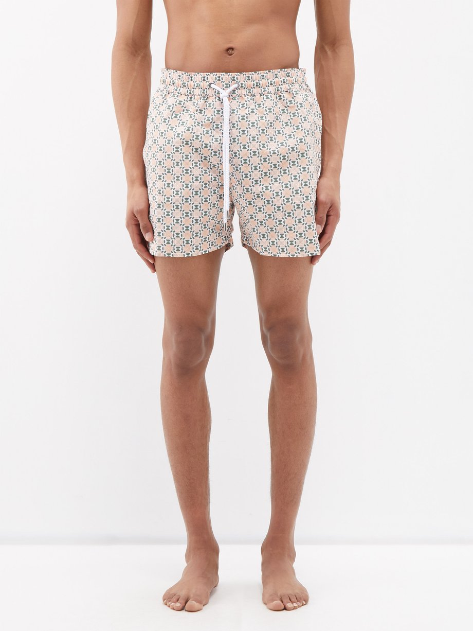 Printed Swim Shorts in Orange - Frescobol Carioca