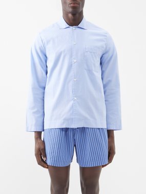 Tekla Patch-pocket organic-cotton pyjama shirt