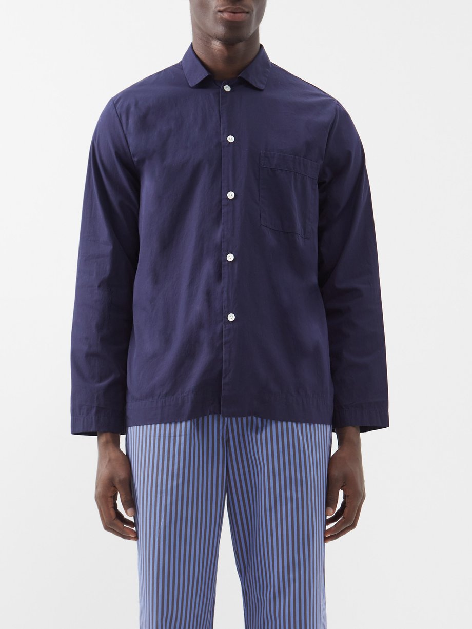 Tekla Organic-cotton poplin pyjama top
