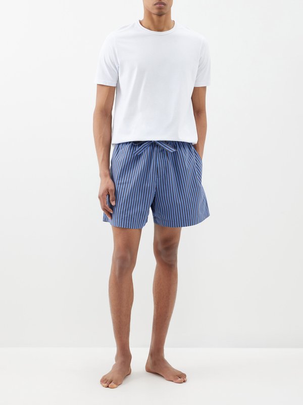 Tekla Striped organic-cotton pyjama shorts